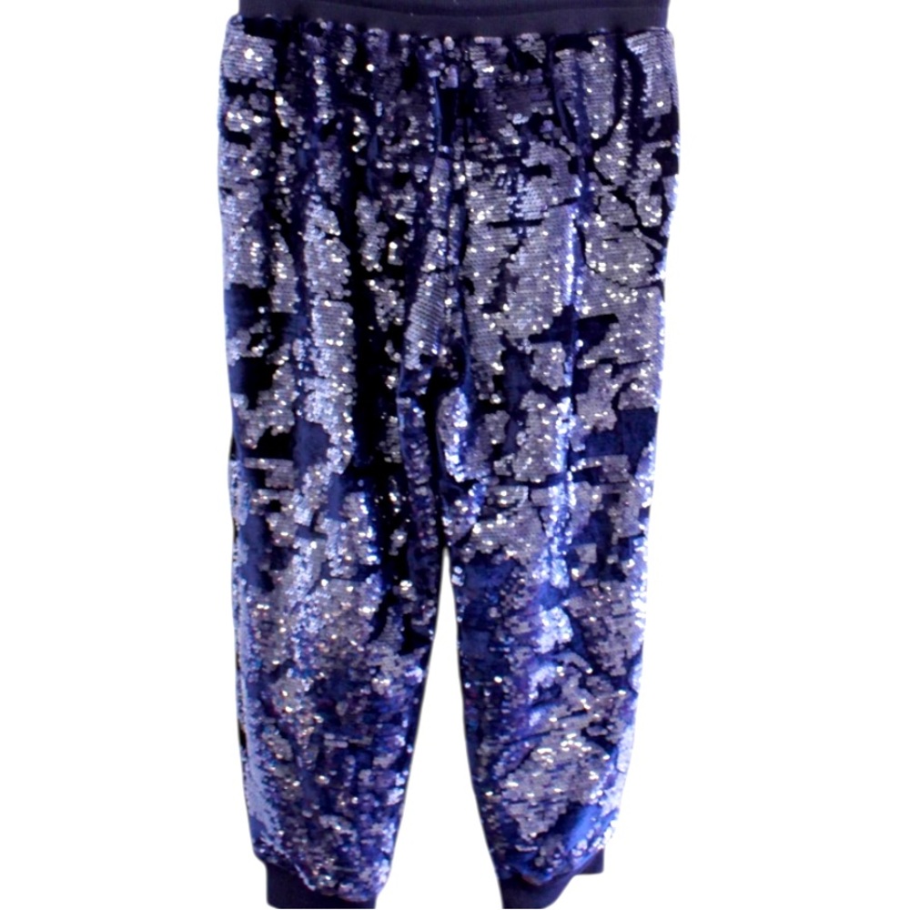 Ett Twa by Anthropologie Navy Blue Velvet Sequin Jogger Pants
L - Picture 8 of 9